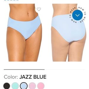 Crown & Ivy Jazz Blue High Waist Tummy Control Bottoms Medium New